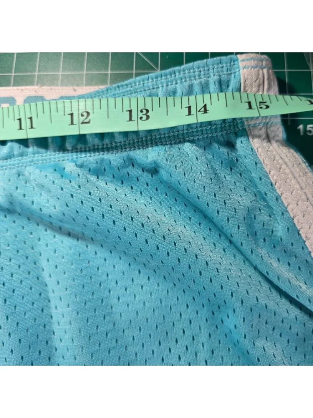 Justice Active Girls Mesh Athletic Shorts Size 20 Plus Light Blue With White Tri